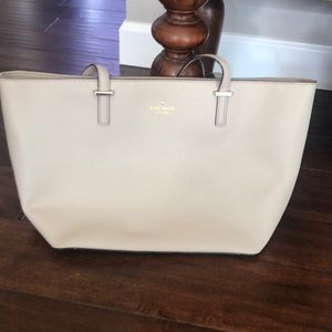 Kate spade taupe saffiano leather tote